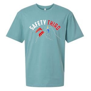 Safety Third Firecrackers Fourth of July Sueded Cloud Jersey T-Shirt