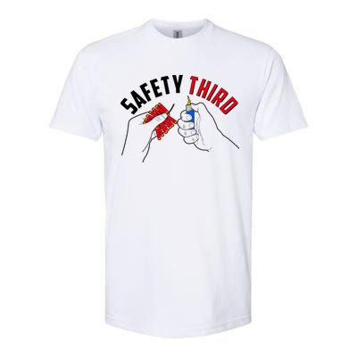 Safety Third Firecrackers Fourth of July Softstyle CVC T-Shirt