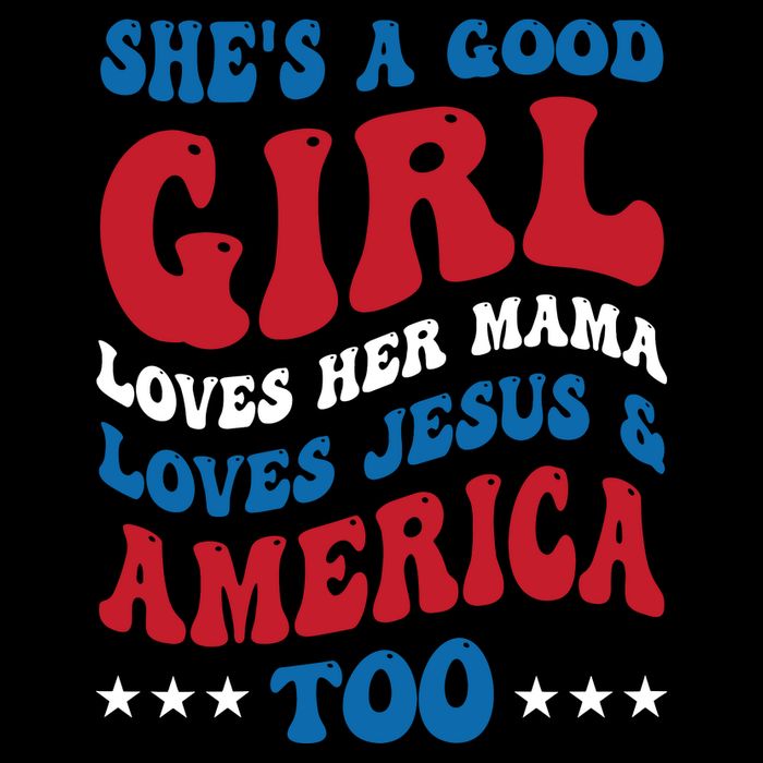 Shes A Good Girl Loves Her Mama Jesus & America Too Groovy Bucket Hat