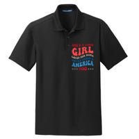 Shes A Good Girl Loves Her Mama Jesus & America Too Groovy Dry Zone Grid Polo