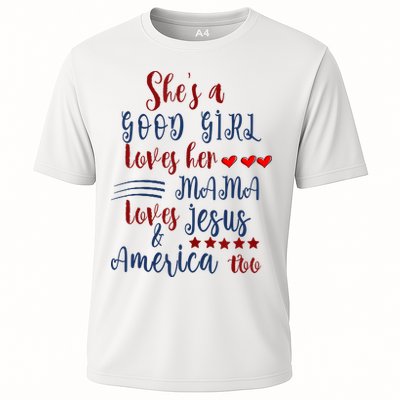 Shes A Good Girl Loves Her Mama Loves Jesus & America Too Performance Shirt