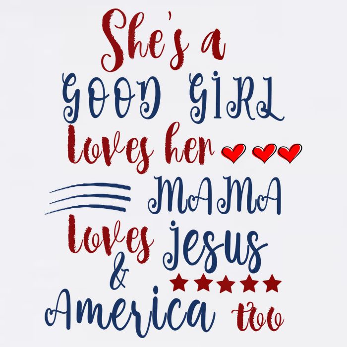 Shes A Good Girl Loves Her Mama Loves Jesus & America Too Bucket Hat