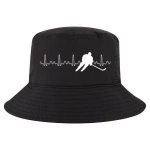 Sports Athlete Goalie Heartbeat Hockey Player Ice Hockey Meaningful Gift Cool Comfort Performance Bucket Hat