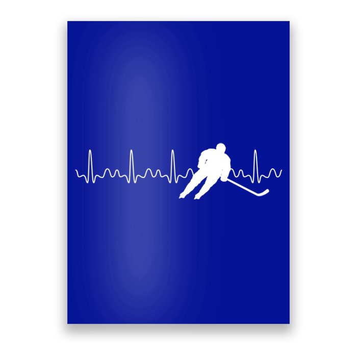 Sports Athlete Goalie Heartbeat Hockey Player Ice Hockey Meaningful Gift Poster