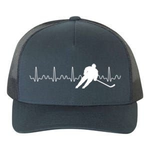 Sports Athlete Goalie Heartbeat Hockey Player Ice Hockey Meaningful Gift Yupoong Adult 5-Panel Trucker Hat