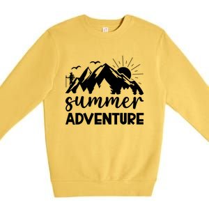 Summer Adventure Graphic Premium Crewneck Sweatshirt