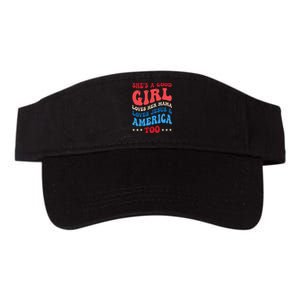 She's A Good Loves Her Mama Jesus & America Too Groovy Valucap Bio-Washed Visor