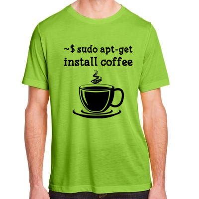 Sudo Apt Get Install Coffee Adult ChromaSoft Performance T-Shirt