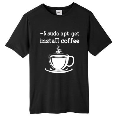 Sudo Apt Get Install Coffee Tall Fusion ChromaSoft Performance T-Shirt