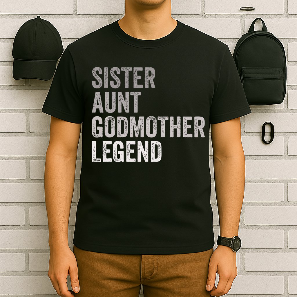Sister Aunt Godmother Legend Auntie Godparent Proposal T-Shirt