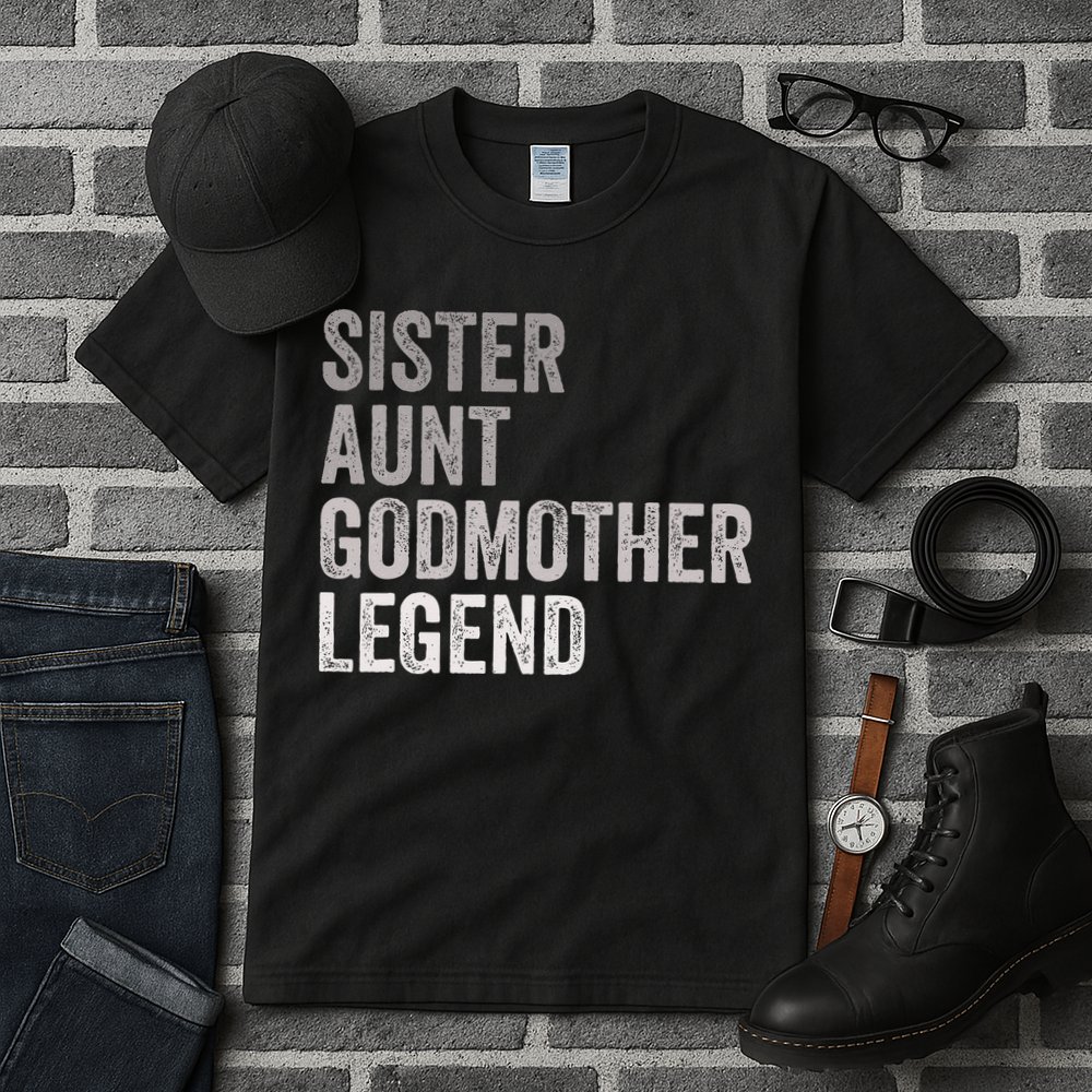 Sister Aunt Godmother Legend Auntie Godparent Proposal Tall T-Shirt