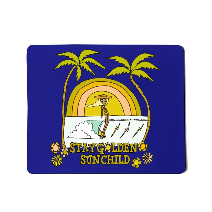 Stay A Golden Sun Summer Vibes Beach Vacay Summertime Gift Mousepad