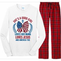 Shes A Good Girl Loves Her Mama Independence Day Long Sleeve Pajama Set