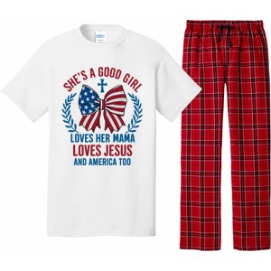 Shes A Good Girl Loves Her Mama Independence Day Pajama Set