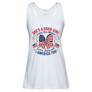 Shes A Good Girl Loves Her Mama 4th Of July Ladies Essential Flowy Tank