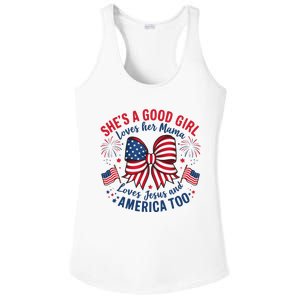 Shes A Good Girl Loves Her Mama 4th Of July Ladies PosiCharge Competitor Racerback Tank