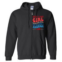 She's A Good Loves Her Mama Jesus & America Too Groovy Full Zip Hoodie