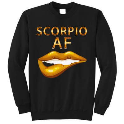 Scorpio Af Gold Sexy Lip Birthday Gift Sweatshirt