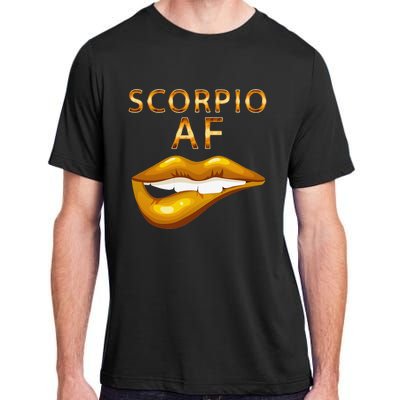 Scorpio Af Gold Sexy Lip Birthday Gift Adult ChromaSoft Performance T-Shirt