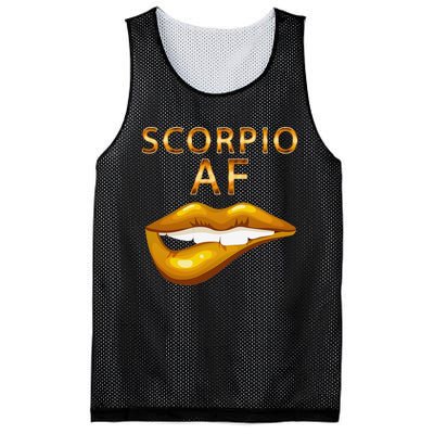 Scorpio Af Gold Sexy Lip Birthday Gift Mesh Reversible Basketball Jersey Tank