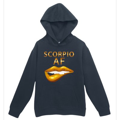 Scorpio Af Gold Sexy Lip Birthday Gift Urban Pullover Hoodie