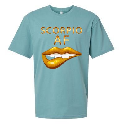 Scorpio Af Gold Sexy Lip Birthday Gift Sueded Cloud Jersey T-Shirt