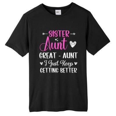 Sister aunt great aunt i just keep getting better new auntie Tall Fusion ChromaSoft Performance T-Shirt