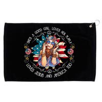 Shes A Good Girl Loves Her Mama Jesus America Too Grommeted Golf Towel