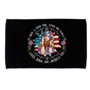 Shes A Good Girl Loves Her Mama Jesus America Too Microfiber Hand Towel