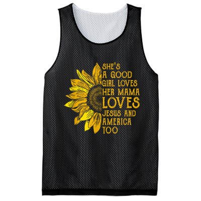 She's a good girl loves her mama jesus and america too US Mesh Reversible Basketball Jersey Tank