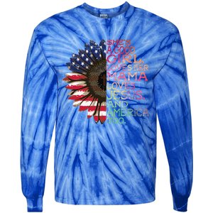 Shes A Good Girl Loves Her Mama Jesus & America Too Hippie Tie-Dye Long Sleeve Shirt