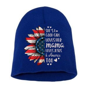 Shes A Good Girl Loves Her Mama Jesus America Too Short Acrylic Beanie