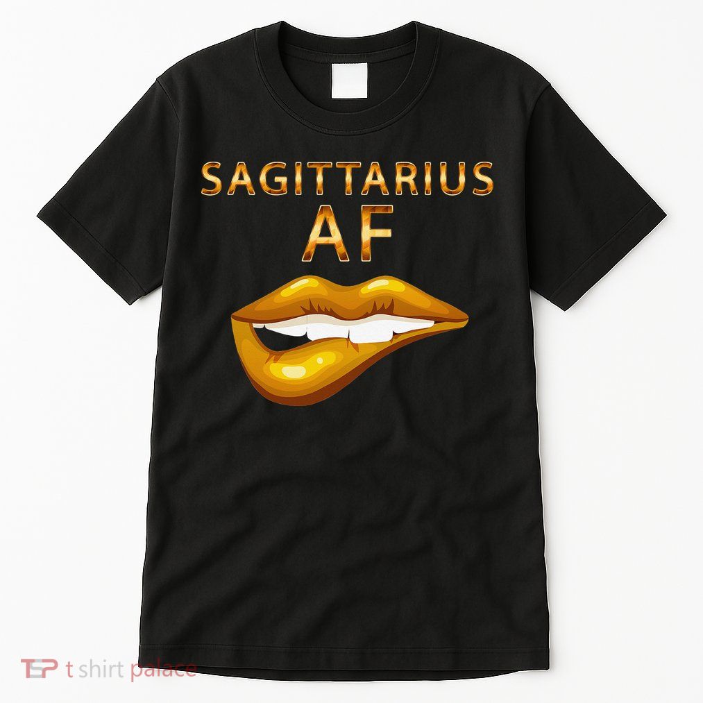 Sagittarius Af Gold Sexy Lip Birthday Tall T-Shirt