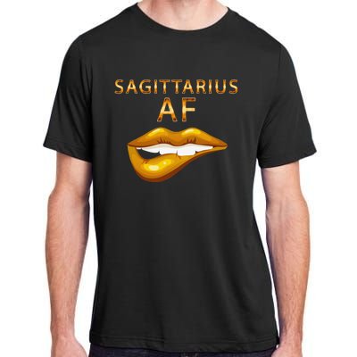 Sagittarius Af Gold Sexy Lip Birthday Adult ChromaSoft Performance T-Shirt