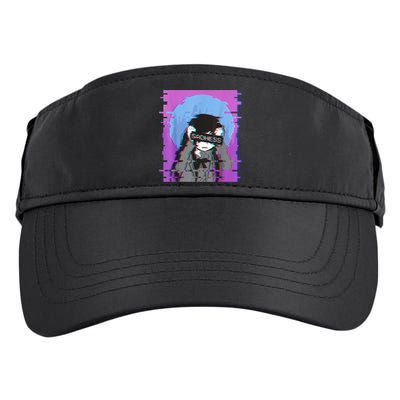 Sad Anime Girl Japanese Aesthetic Vaporwave Anime Otaku Adult Drive Performance Visor