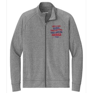 Shes A Good Girl Loves Her Mama Loves Jesus And America Too Stretch Full-Zip Cadet Jacket