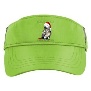 Santa African Grey Parrot Bird Ugly Christmas Gift Adult Drive Performance Visor