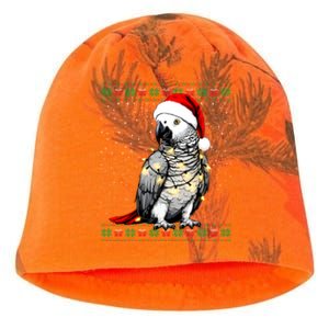 Santa African Grey Parrot Bird Ugly Christmas Gift Kati - Camo Knit Beanie