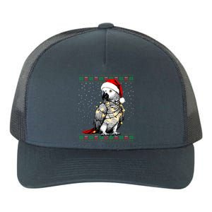 Santa African Grey Parrot Bird Ugly Christmas Gift Yupoong Adult 5-Panel Trucker Hat