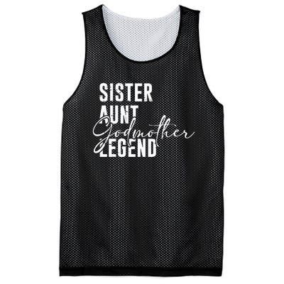 Sister Aunt Godmother Legend Funny Cool Auntie Saying Mesh Reversible Basketball Jersey Tank