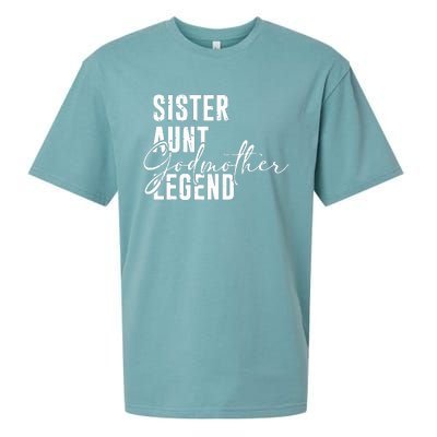 Sister Aunt Godmother Legend Funny Cool Auntie Saying Sueded Cloud Jersey T-Shirt