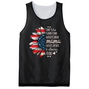 Shes A Good Girl Loves Her Mama Jesus America Too Mesh Reversible Basketball Jersey Tank