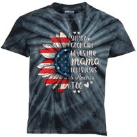 Shes A Good Girl Loves Her Mama Jesus America Too Kids Tie-Dye T-Shirt