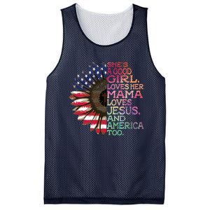 Shes A Good Loves Her Mama Jesus & America Too Hippie Mesh Reversible Basketball Jersey Tank