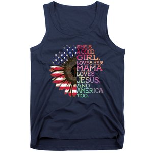 Shes A Good Loves Her Mama Jesus & America Too Hippie Tank Top