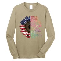 Shes A Good Loves Her Mama Jesus & America Too Hippie Long Sleeve Shirt