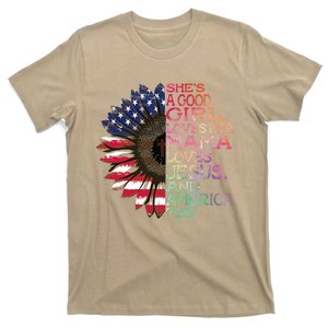 Shes A Good Loves Her Mama Jesus & America Too Hippie T-Shirt