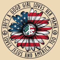 Shes A Good Girl Loves Her Mama Loves Jesus And America Zip Tote Bag