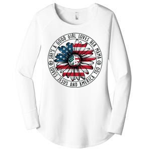 Shes A Good Girl Loves Her Mama Loves Jesus And America Women's Perfect Tri Tunic Long Sleeve Shirt