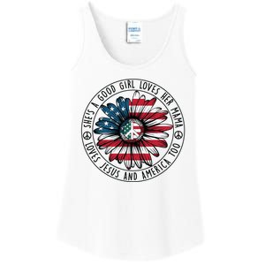 Shes A Good Girl Loves Her Mama Loves Jesus And America Ladies Essential Tank